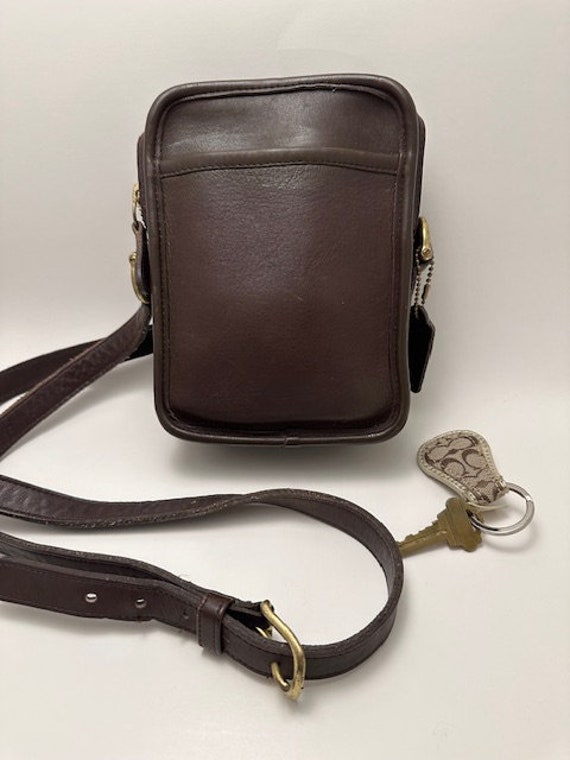 Vintage Coach Dark Brown Kit Camera Crossbody Bag