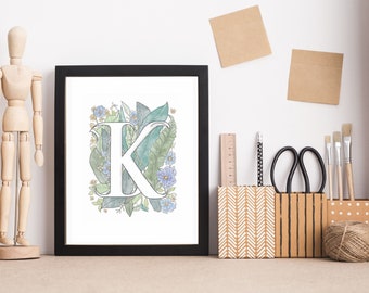 Floral Alphabet Coloring Pages: Relaxing Home Decor (PDF Download)