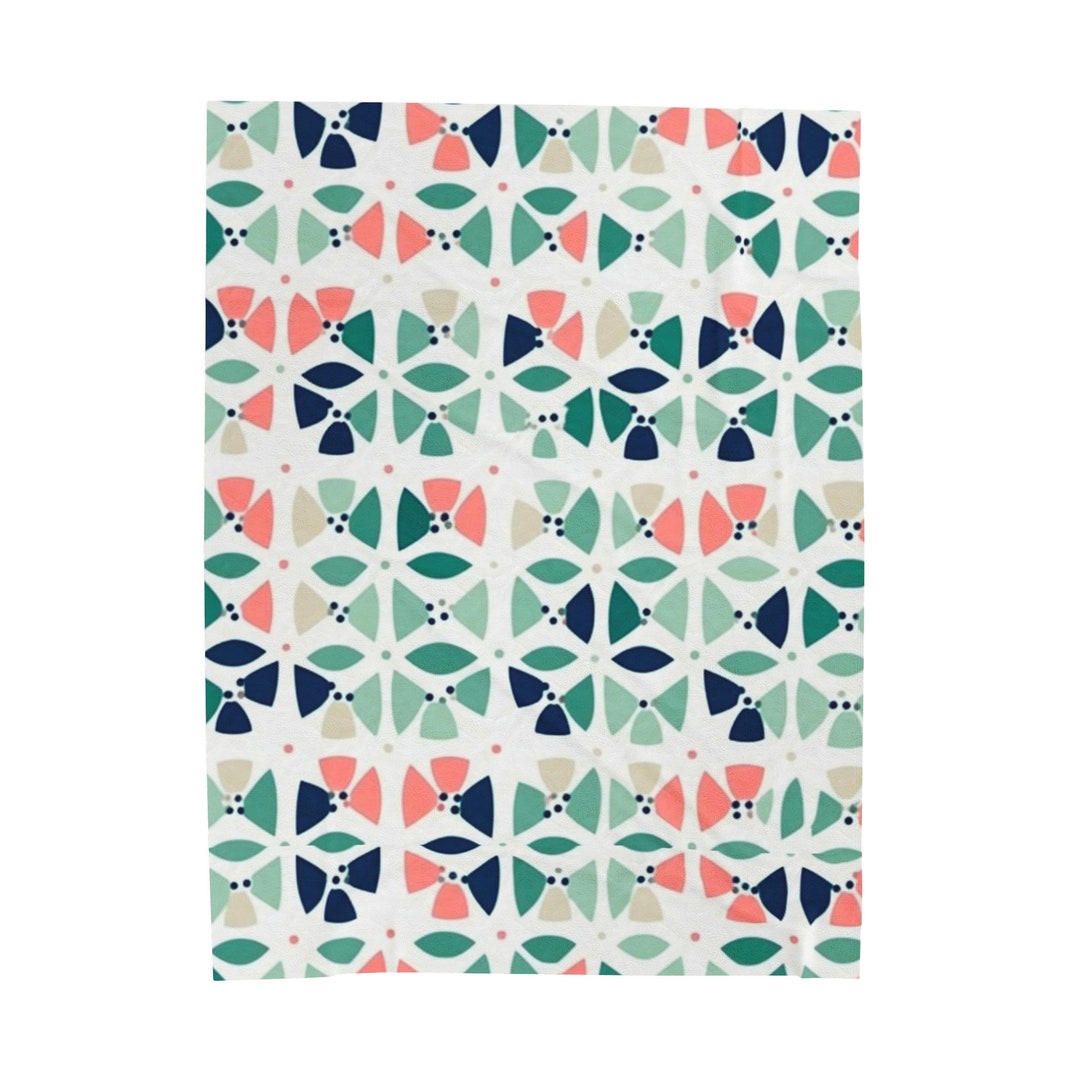 Cozy Blanket Pastel Pattern Plush Blanket House Warming Etsy