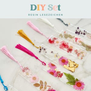 DIY-Set Resin-Lesezeichen I originelles Geschenk für Leseratten I Bastelset für Frauen I DIY-Set für Erwachsene I Geschenkidee für Frauen