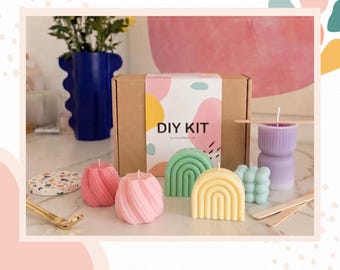 Kerzen DIY Set I Kerzen selber machen Set I Kerzen gießen Set I Bastelset für Erwachsene I DIY Kerzenherstellung I Kerzen Kit I Geschenkidee