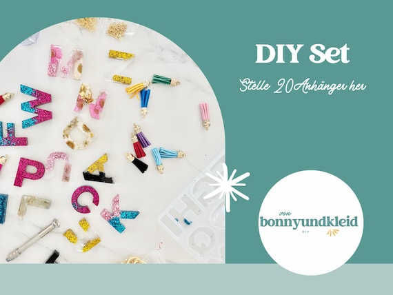 Resin DIY-Set I Epoxidharz Kit Anfänger – DIY Geschenk für kreative Frauen –Mädelsabend Bastelset – Silvester Geschenk Idee