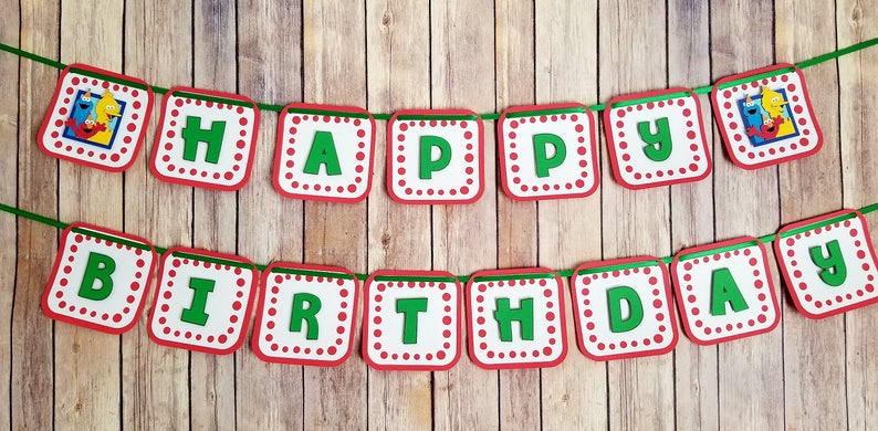 Sesame Street Birthday Banner Elmo Big Bird