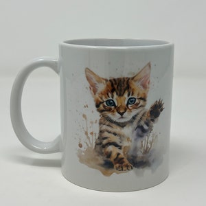 I need coffee right meeeoow Bengal Kitten 11oz Mug