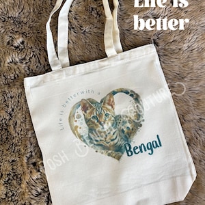 Bengal Cat Tote Bags *multiple patterns*
