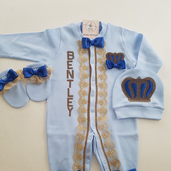 Newborn Baby Boy Prince Outfit Etsy