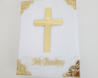 White and Gold Baptism Photo Album