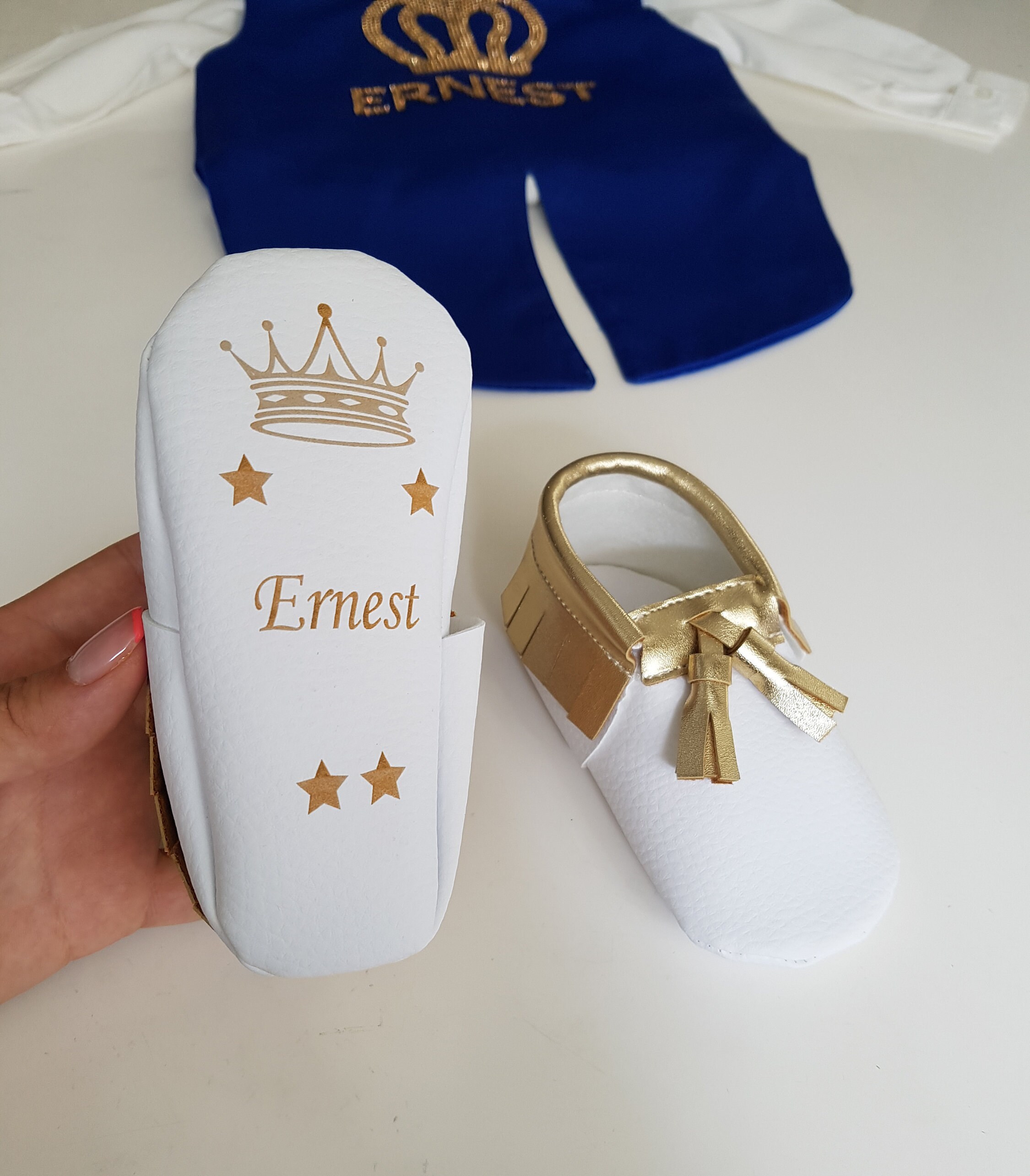 Baptism Shoes, First Birthday Shoes, Personalized Baby Shoes, White and Gold Baby Shoes, Christening Shoes, Baptism Gift,First Birthday Gift