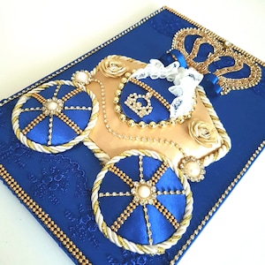 Royal Blau und Gold Geburtstag, Baby Shower Gästebuch, Royal Prince Geburtstag, Baby Memory Buch, Baby Boy Geschenk, Baby Shower Geschenk