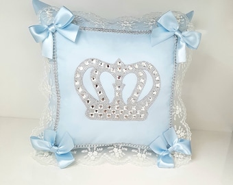Baby Boy Pillow, Crown Pillow, Baby Shower Gift, Prince Pillow, Baby Boy Room Decor, Nursery Room Decor, Prince Baby Shower, baby boy gift