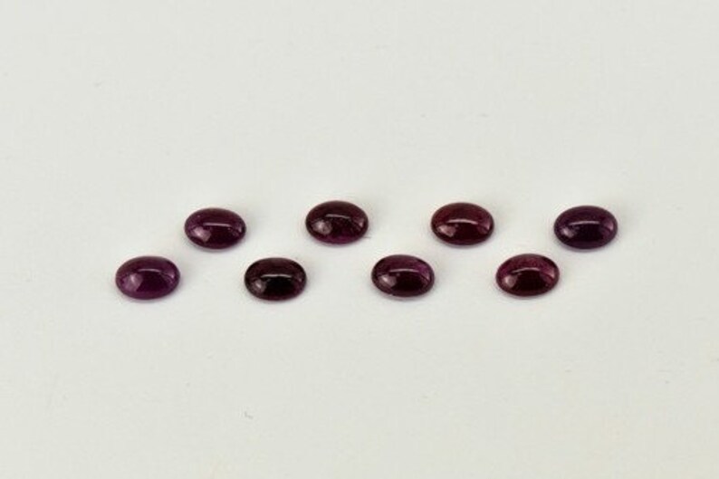 Loose Gemstone SUMMER SALE Natural Ruby Cabochon Oval 7x5 MM Unheated Ruby