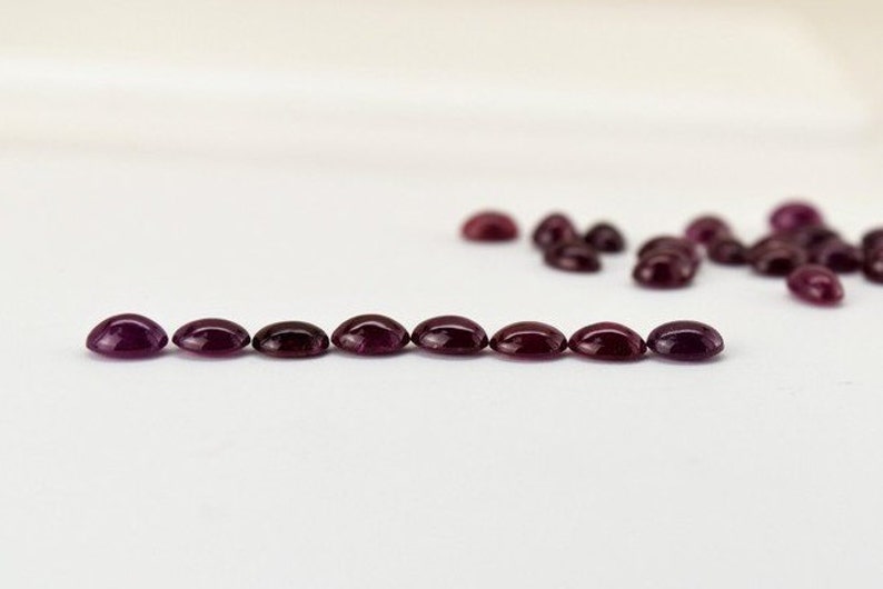 Loose Gemstone SUMMER SALE Natural Ruby Cabochon Oval 7x5 MM Unheated Ruby