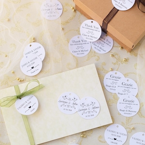 50 or More Personalized Wedding Papesr Tag with Text