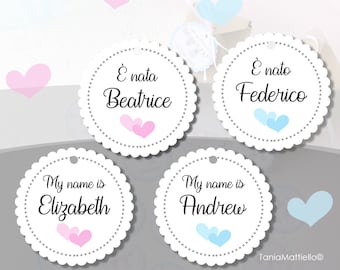 20 or more Personalized Baby Name Tags