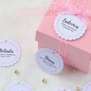 Etichette Prima Comunione Bambina, Tag Comunione, Etichette Comunione Personalizzabili