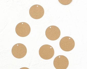 24 or more Kraft Paper Circle Tags