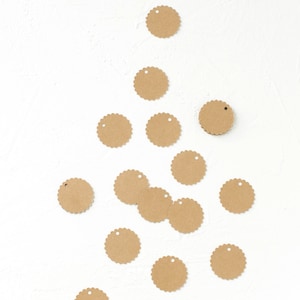 24 o più  Etichette in Carta Kraft in Forma Tonda Ondulata