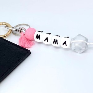 MOM KEYCHAIN, mama purse keychain, diaper bag mom charm, mothers day gift, baby shower gift