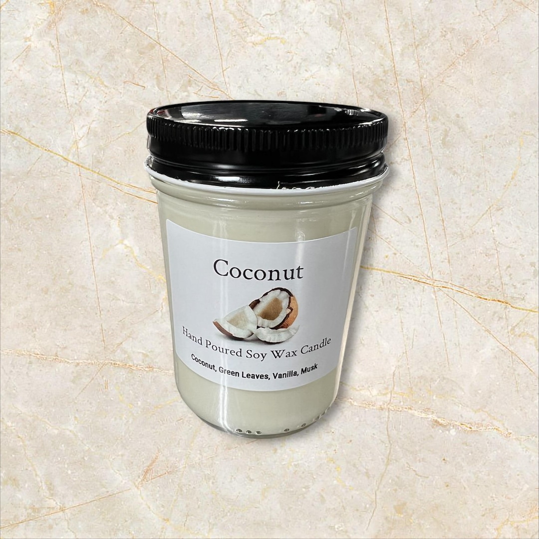 Coconut Soy Wax Candle | 8 Oz Mason Jar | Fruity | Summer | Heavenly ...