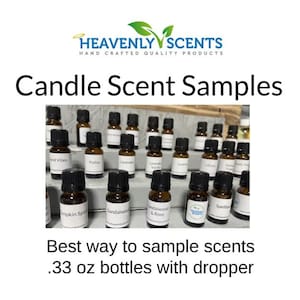 Candle Scent Fragrance Oil Samples: 10 ml Glass Dropper Bottle image 1