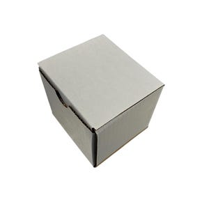 4x4x4 Shipping Boxes, White, Cardboard, Mailing, Candle, Gift, 200 lb Test, Mug