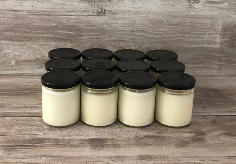 Salsa Jar Private Label Candles Black Lid Soy Wax 12 Etsy