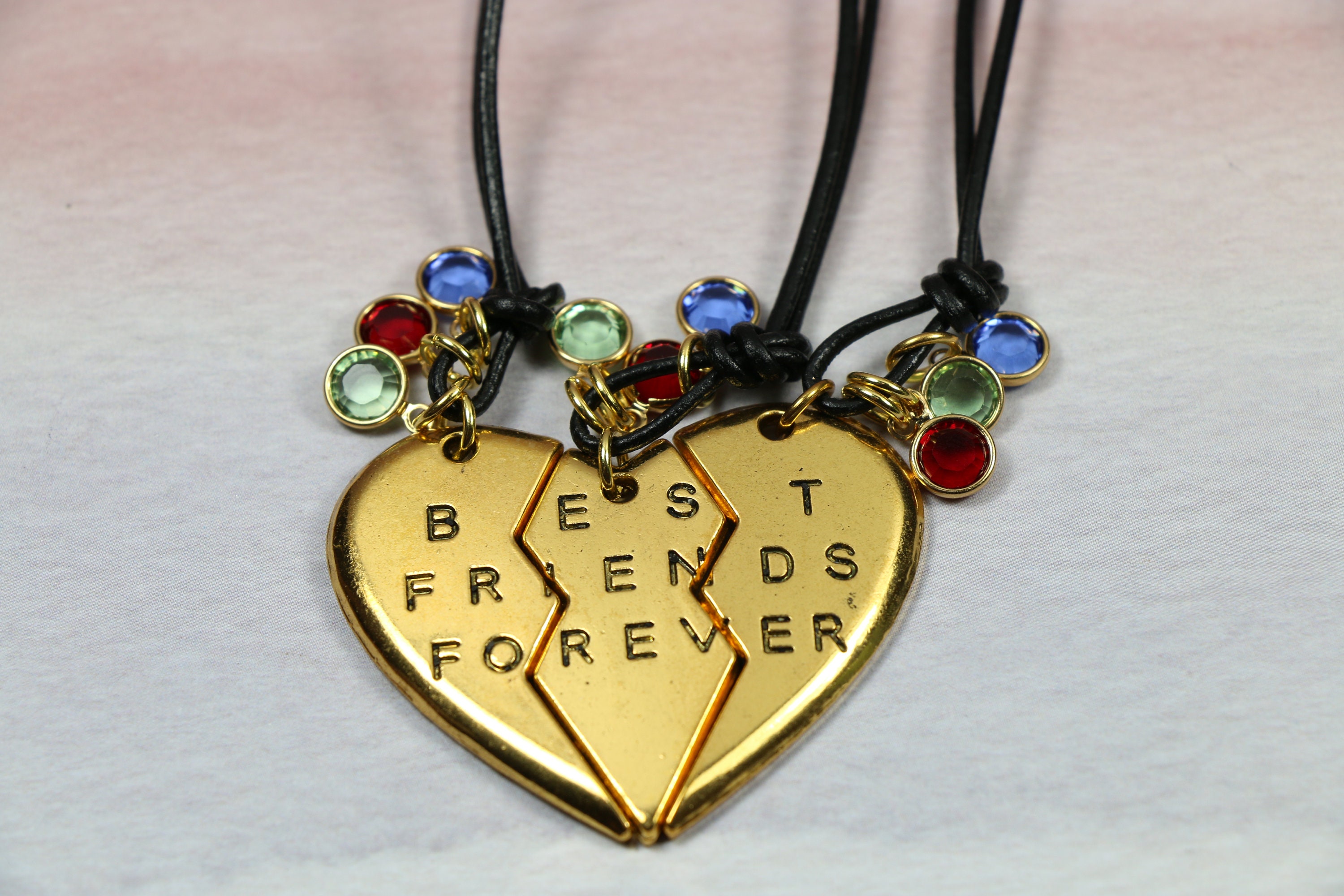 Best Friends forever necklace for 3 personalized necklace for Etsy