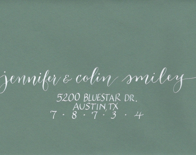 Wedding Envelope hand lettered with Modern Calligraphy