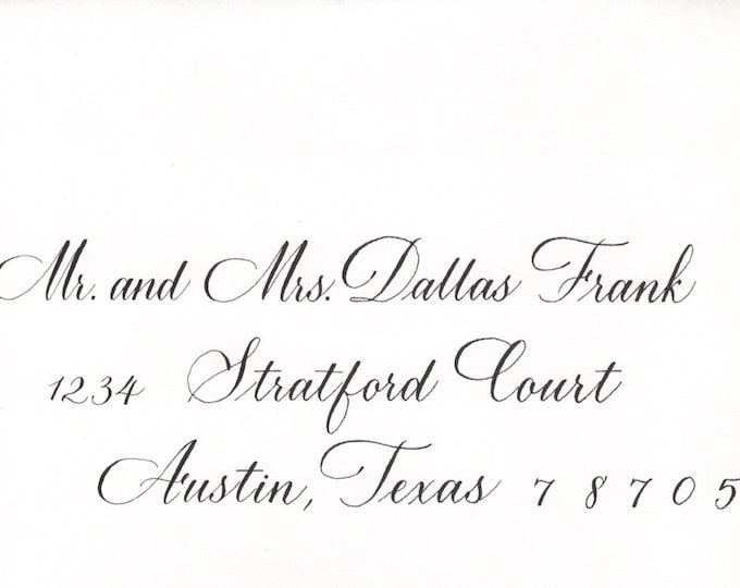 Wedding Envelope hand lettered with Modern Calligraphy