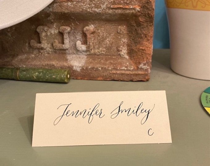 Hand lettered Place Cards and Escort Cards