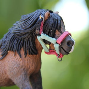 Leather halter for schleich Schetland ponies