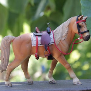 leather western set for schleich horses