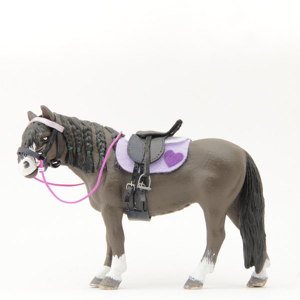 leather riding set for schleich horses