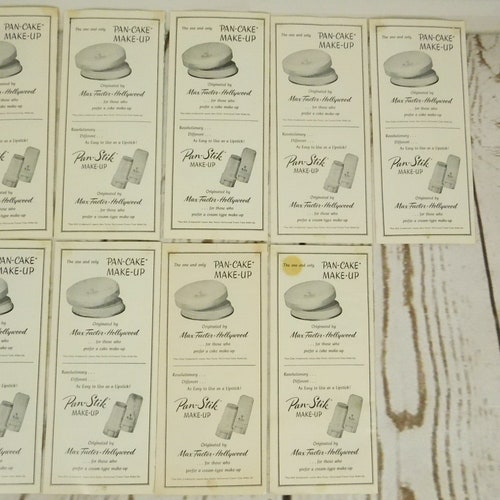 1970s Ephemera Nine Booklet Set Max Factors Hollywood Hints On The Art shops of Make-Up Stage Production Instructions Illustrations 1971