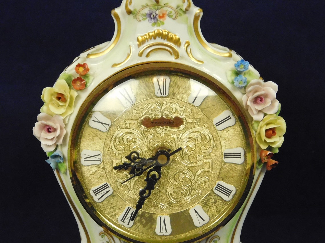 Dresden West Germany Mercedes Clock Works Sandizell Porcelain Etsy