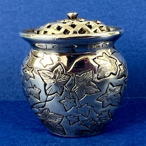Vintage Silverplate Flower Vase Urn Holder Pin Brooch for Real Flowers Boutonniere