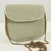 Whiting & Davis International Off White Cream Metal Mesh Hard Sides Chain Strap 1980s Era Evening Bag Bridal Prom 7 by 6 by 2 Size