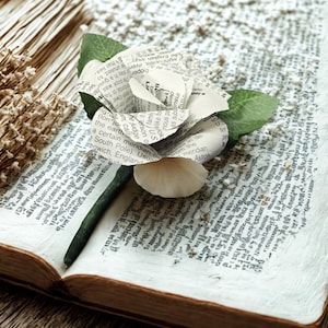 Paper Rose Boutinere