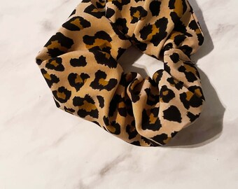 Leopard Print Hair Scrunchie | Womens Printed Hair Scrunchies