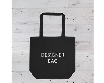 Printed Eco Tote Bag "Designer Bag" Stylish Tote Bag, Artist Bag, Fabric Bag