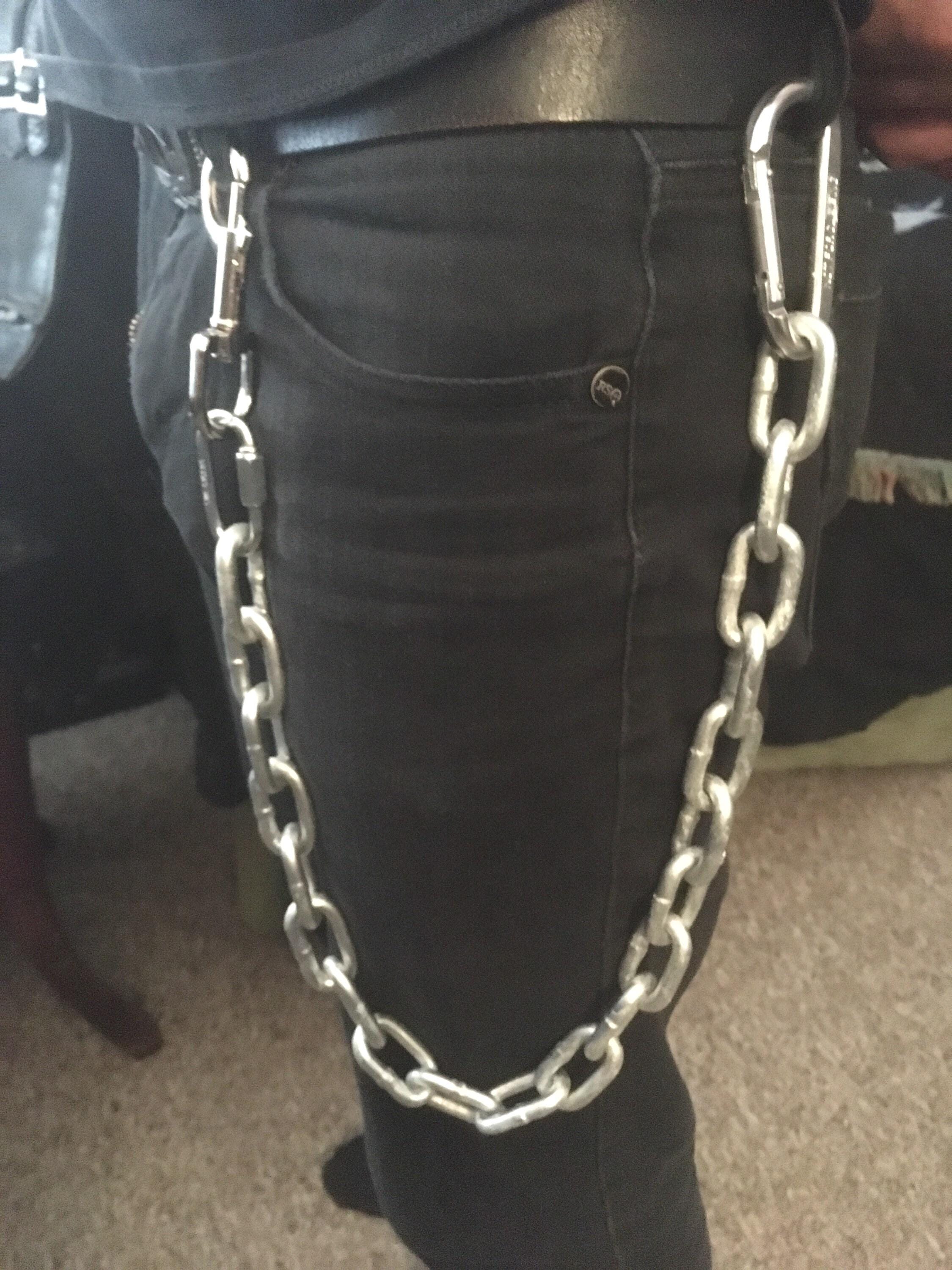 Heavy Link Steel Chain Wallet Keychain Biker Rocker Zakk Wylde