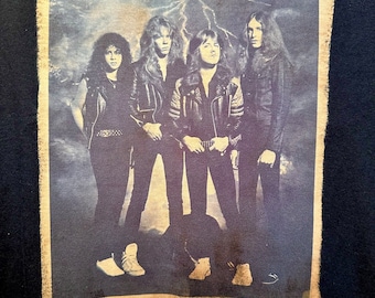 Metallica - Camiseta de banda - Thrash 80's Cliff Burton Era - Estampado sublimado - Camiseta negra - S - M - L - XL - XXL