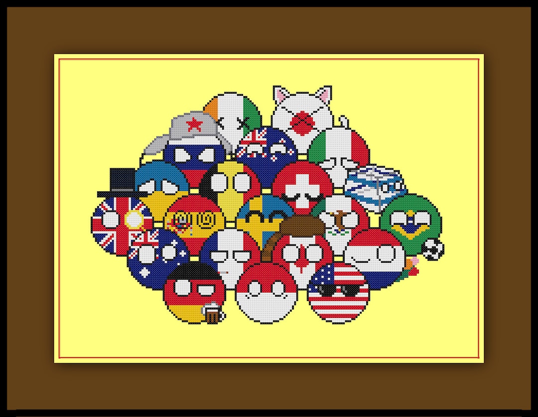 カスタマイズ可能なポーランドボール クロスステッチ パターン