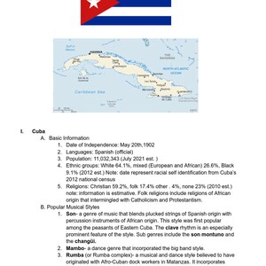 Cuban Music Listening Guide for Music Teachers and Students