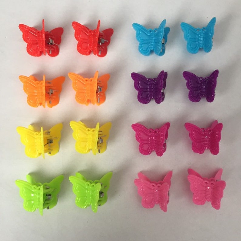 Y2k butterfly clips set of 16 Etsy