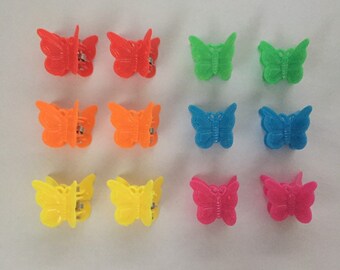 Clips papillon des années 2000 (lot de 12)