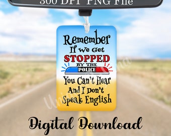 Descarga de ambientador / Car Freshie / Archivo digital / Accesorios para automóviles / Sublimación / PNG