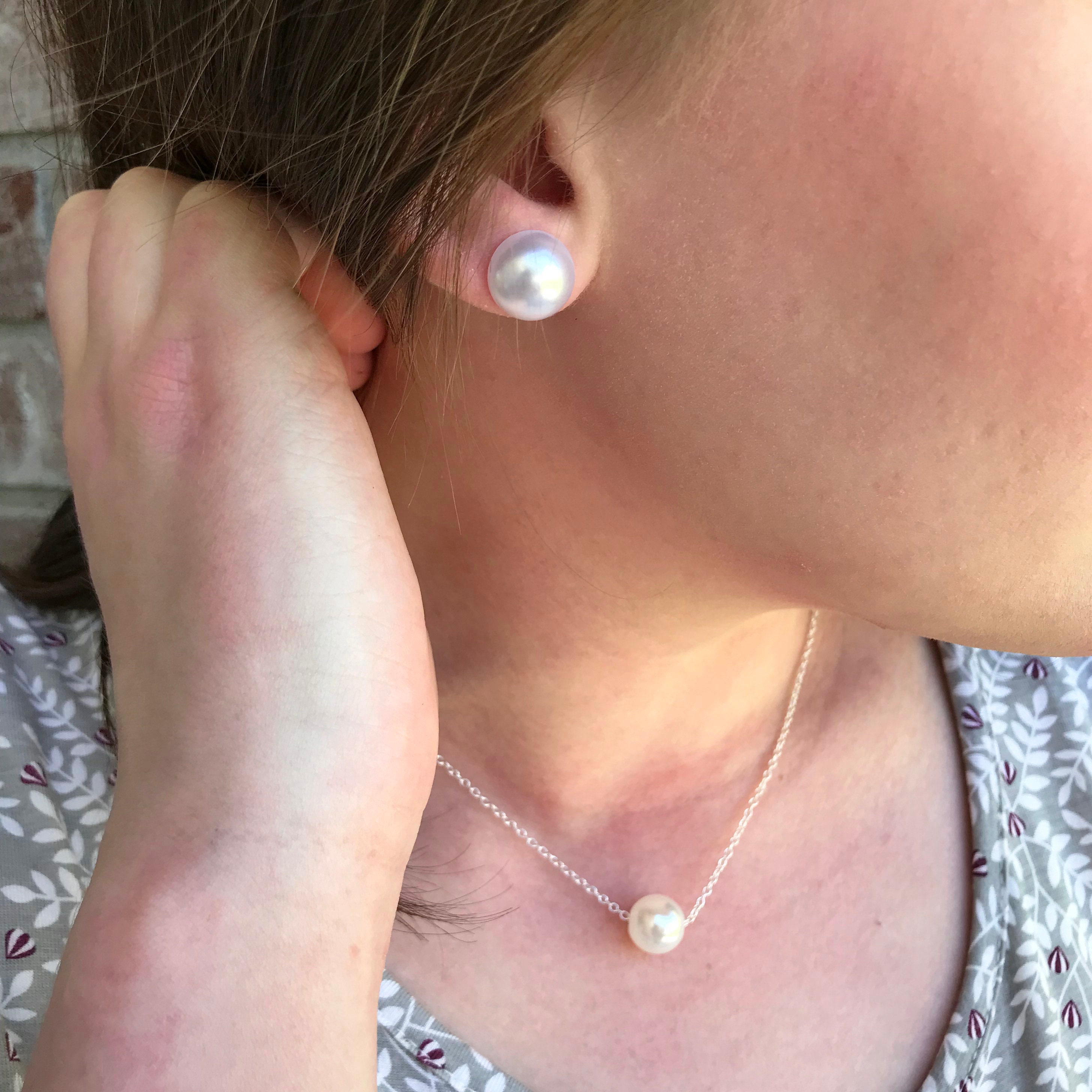 12mm on sale pearl earrings