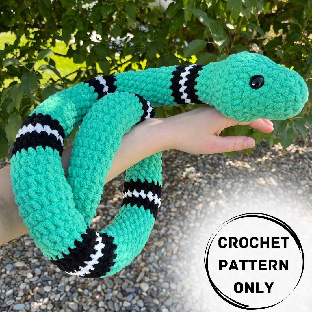 Crochet Large Snake Pattern, Crochet Pattern, Snake, Crochet Reptile ...