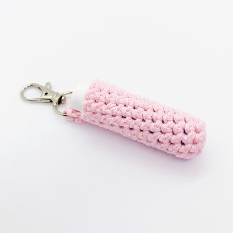 Crochet Lip Balm Holder Keychain Crochet Gifts Lip Balm Etsy